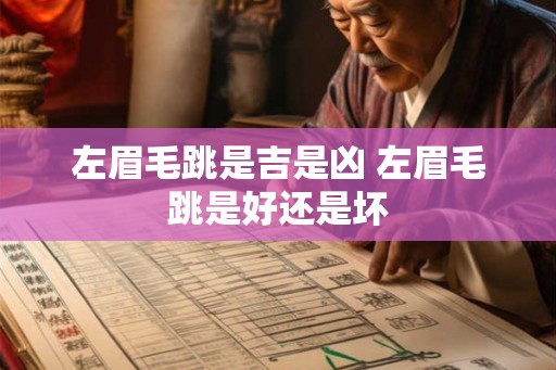 左眉毛跳是吉是凶 左眉毛跳是好还是坏