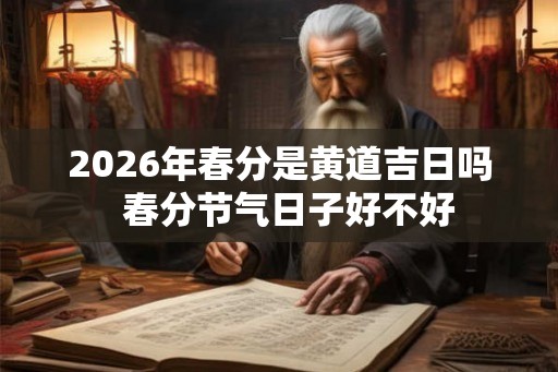 2026年春分是黄道吉日吗  春分节气日子好不好