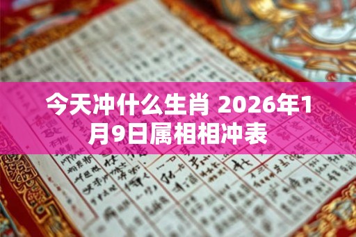 今天冲什么生肖 2026年1月9日属相相冲表 今天冲什么生肖 2026年1月9日属相相冲表