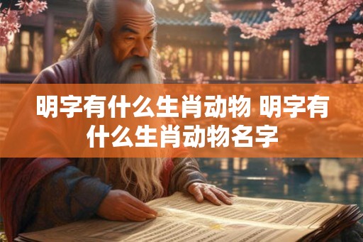 明字有什么生肖动物 明字有什么生肖动物名字