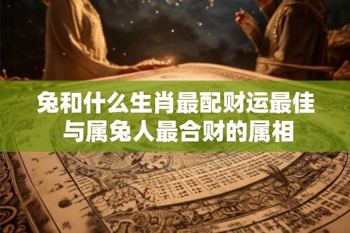 兔和什么生肖最配财运最佳 与属兔人最合财的属相