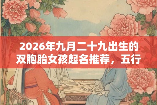 2026年九月二十九出生的双胞胎女孩起名推荐，五行属什么