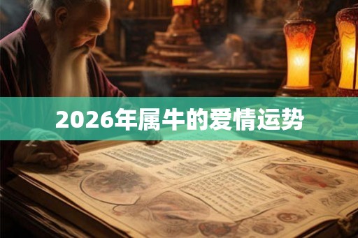 2026年属牛的爱情运势