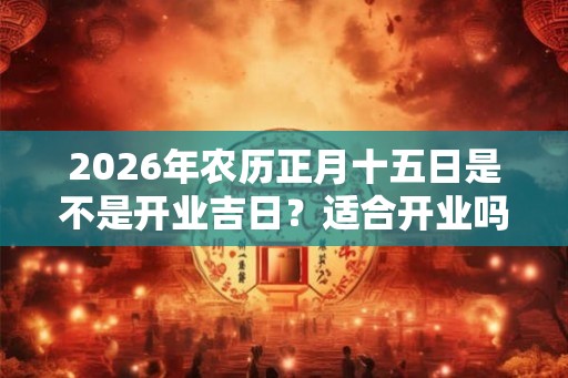 2026年农历正月十五日是不是开业吉日?适合开业吗? 2026年农历正月十五日是不是开业吉日?适合开业吗?