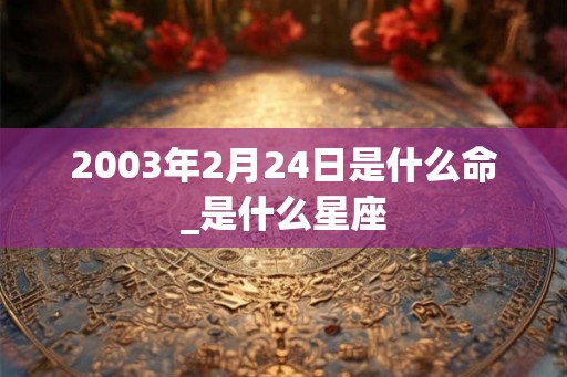 2003年2月24日是什么命_是什么星座
