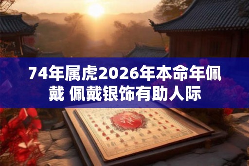 74年属虎2026年本命年佩戴 佩戴银饰有助人际