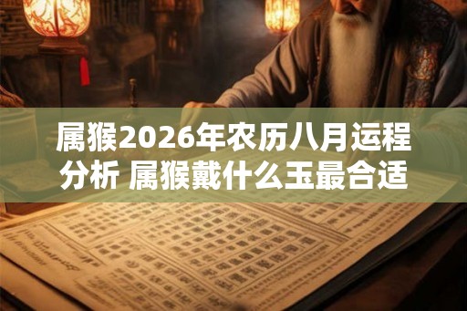 属猴2026年农历八月运程分析 属猴戴什么玉最合适 属猴2026年农历八月运程分析 属猴戴什么玉最合适