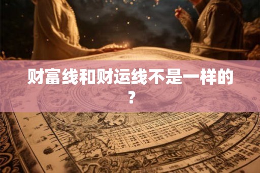 财富线和财运线不是一样的？