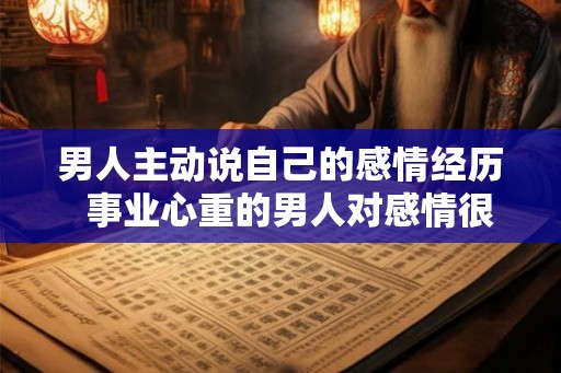 男人主动说自己的感情经历  事业心重的男人对感情很淡