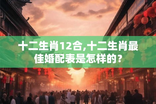 十二生肖12合,十二生肖最佳婚配表是怎样的？