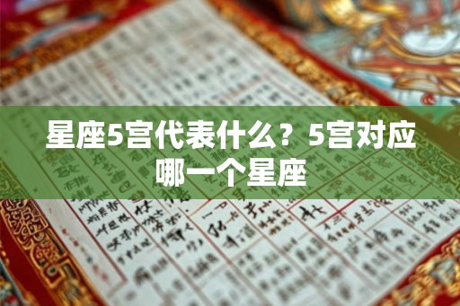 星座5宫代表什么？5宫对应哪一个星座