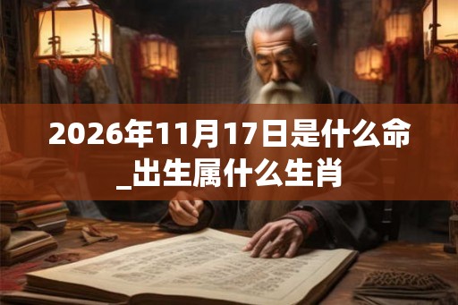 2026年11月17日是什么命_出生属什么生肖