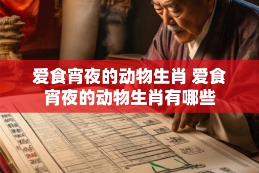 爱食宵夜的动物生肖 爱食宵夜的动物生肖有哪些