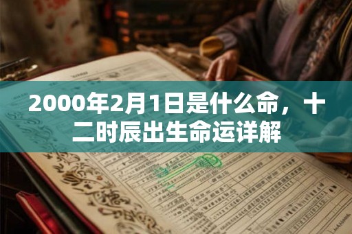 2000年2月1日是什么命，十二时辰出生命运详解