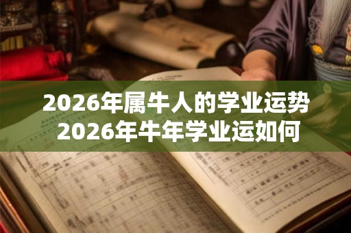 2026年属牛人的学业运势 2026年牛年学业运如何 2026年属牛人的学业运势 2026年牛年学业运如何