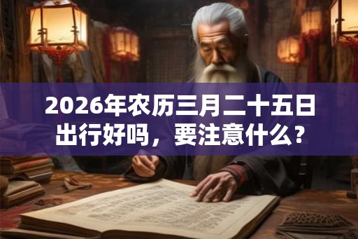 2026年农历三月二十五日出行好吗，要注意什么？