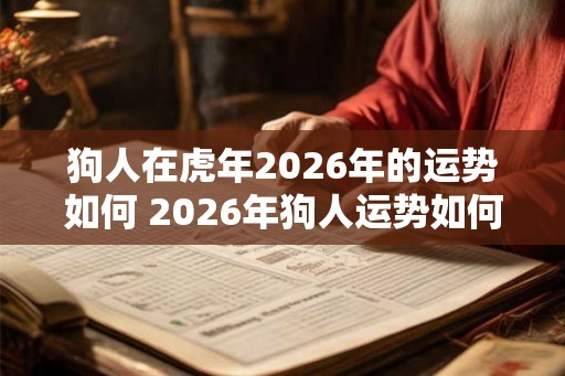 狗人在虎年2026年的运势如何 2026年狗人运势如何