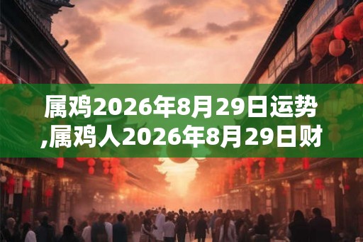 属鸡2026年8月29日运势,属鸡人2026年8月29日财运,生肖鸡2026年8月29日运势