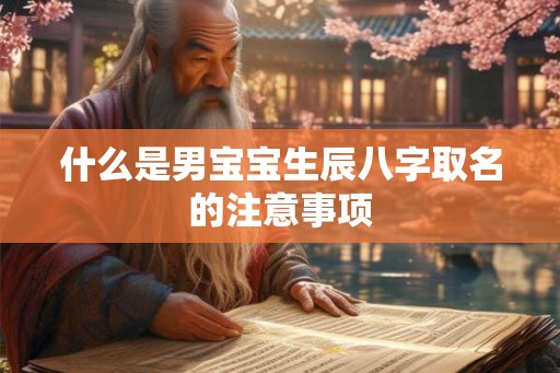 什么是男宝宝生辰八字取名的注意事项