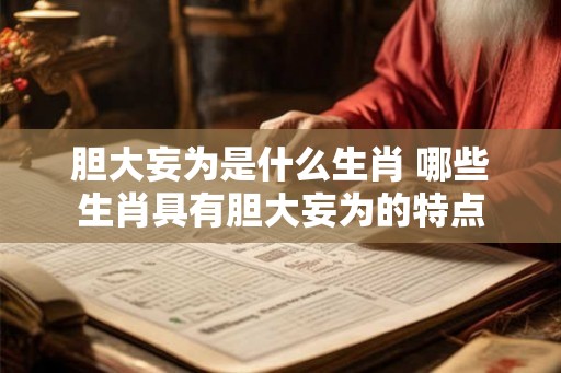 胆大妄为是什么生肖 哪些生肖具有胆大妄为的特点 胆大妄为是什么生肖 哪些生肖具有胆大妄为的特点