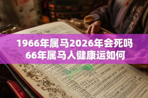 1966年属马2026年会死吗 66年属马人健康运如何