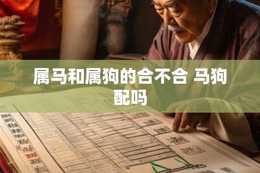 属马和属狗的合不合 马狗配吗