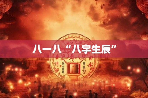 八一八“八字生辰”