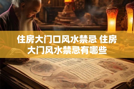 住房大门口风水禁忌 住房大门风水禁忌有哪些