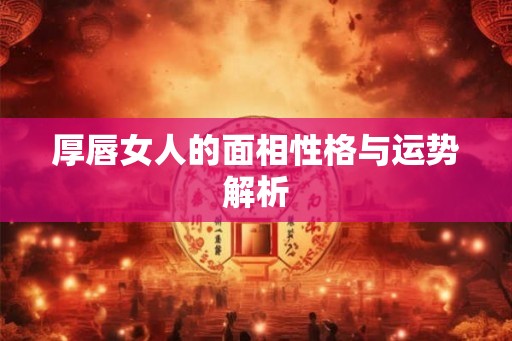 厚唇女人的面相性格与运势解析
