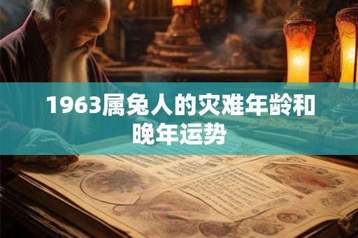 1963属兔人的灾难年龄和晚年运势