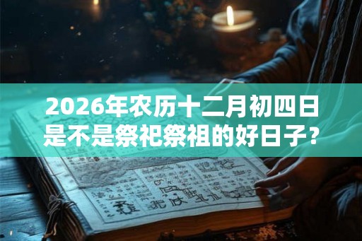 2026年农历十二月初四日是不是祭祀祭祖的好日子？