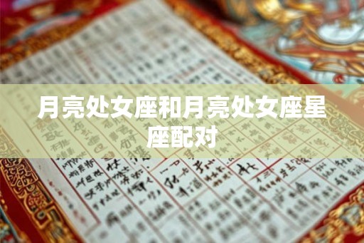 月亮处女座和月亮处女座星座配对