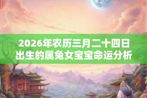 2026年农历三月二十四日出生的属兔女宝宝命运分析 2026年农历三月二十四日出生的属兔女宝宝命运分析