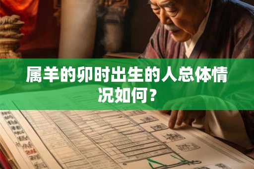 属羊的卯时出生的人总体情况如何？