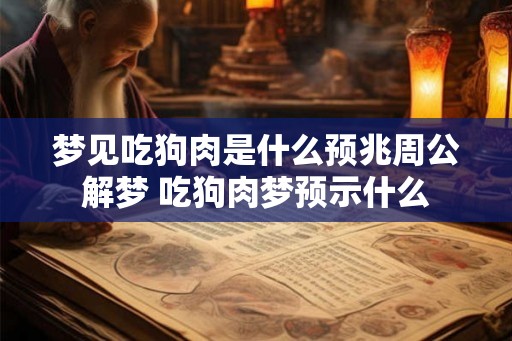梦见吃狗肉是什么预兆周公解梦 吃狗肉梦预示什么
