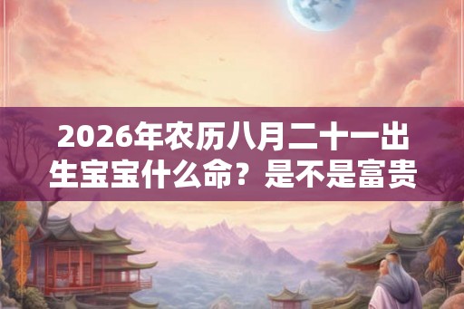 2026年农历八月二十一出生宝宝什么命？是不是富贵命？
