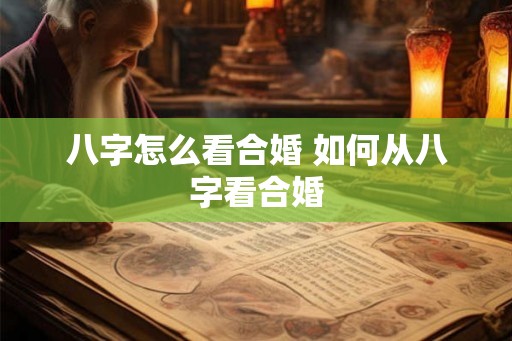 八字怎么看合婚 如何从八字看合婚
