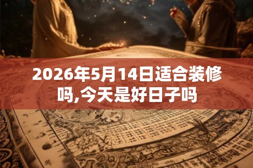 2026年5月14日适合装修吗,今天是好日子吗