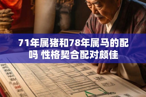 71年属猪和78年属马的配吗 性格契合配对颇佳