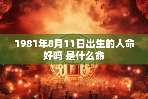 1981年8月11日出生的人命好吗 是什么命