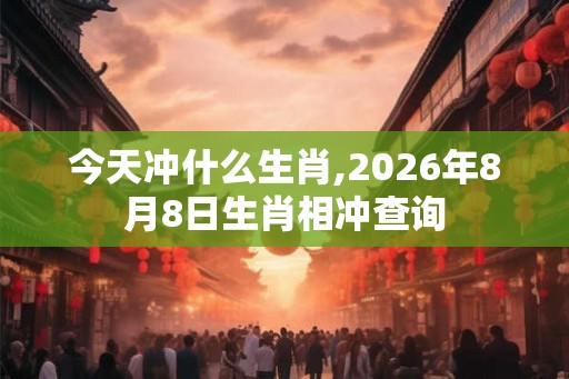 今天冲什么生肖,2026年8月8日生肖相冲查询