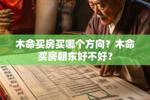木命买房买哪个方向？木命买房朝东好不好？