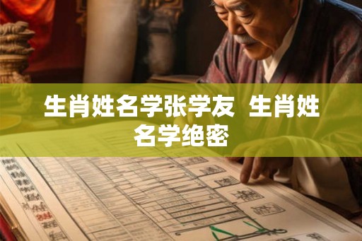 生肖姓名学张学友 生肖姓名学绝密 生肖姓名学张学友 生肖姓名学绝密
