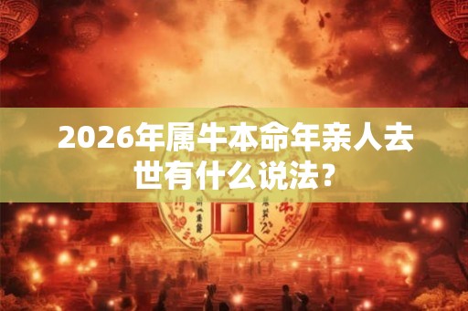 2026年属牛本命年亲人去世有什么说法？