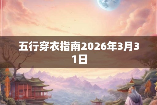五行穿衣指南2026年3月31日 五行穿衣指南2026年3月31日