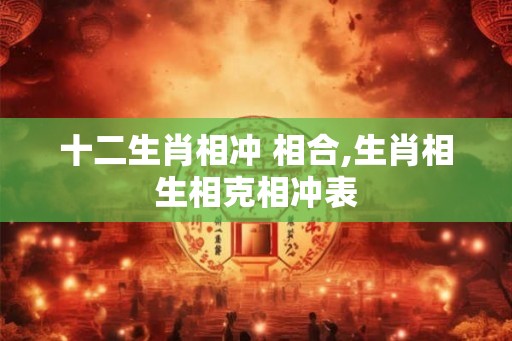 十二生肖相冲 相合,生肖相生相克相冲表