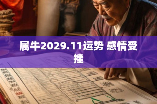 属牛2029.11运势 感情受挫