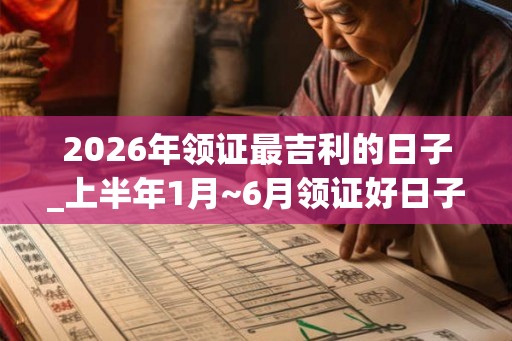 2026年领证最吉利的日子_上半年1月~6月领证好日子