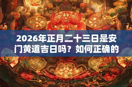 2026年正月二十三日是安门黄道吉日吗？如何正确的安门？