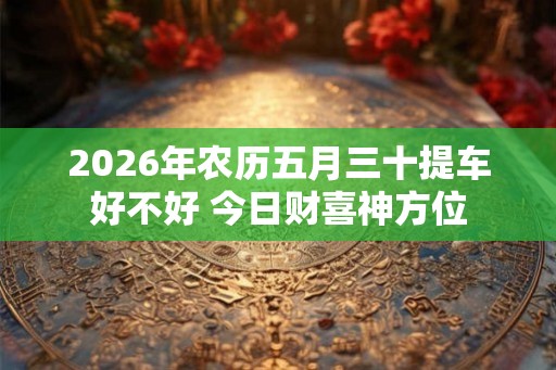 2026年农历五月三十提车好不好 今日财喜神方位